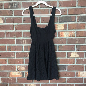 Free People Black Lace Mini Dress